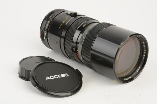 Access 70-210mm f3.5 2-Touch Zoom Lens for Canon FD, Caps, Very Clean