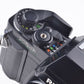 EXC+++ RICOH XR-P MULTI-PROGRAM 35mm SLR w/50mm F2, POWER GRIP PG-4, FLASH, NICE