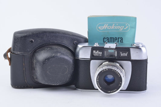 Hakings Halina Super 35 Camera w/Halinar 45mm F2.8 Lens, Case, Manual