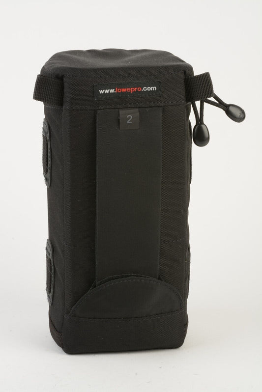 Lowepro lens case #2 black, padded, 9" tall x 3" wide, nice quality