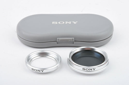 MINT- SONY 25mm CIRCULAR POLARIZING FILTER AND UV COMBO IN CASE