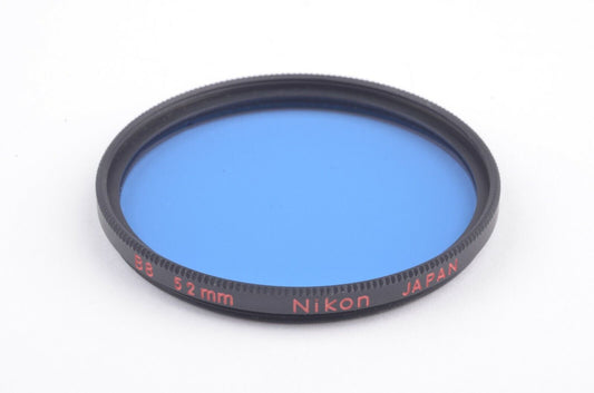 Nikon 52mm B8 blue filter in jewel case and box, mint-