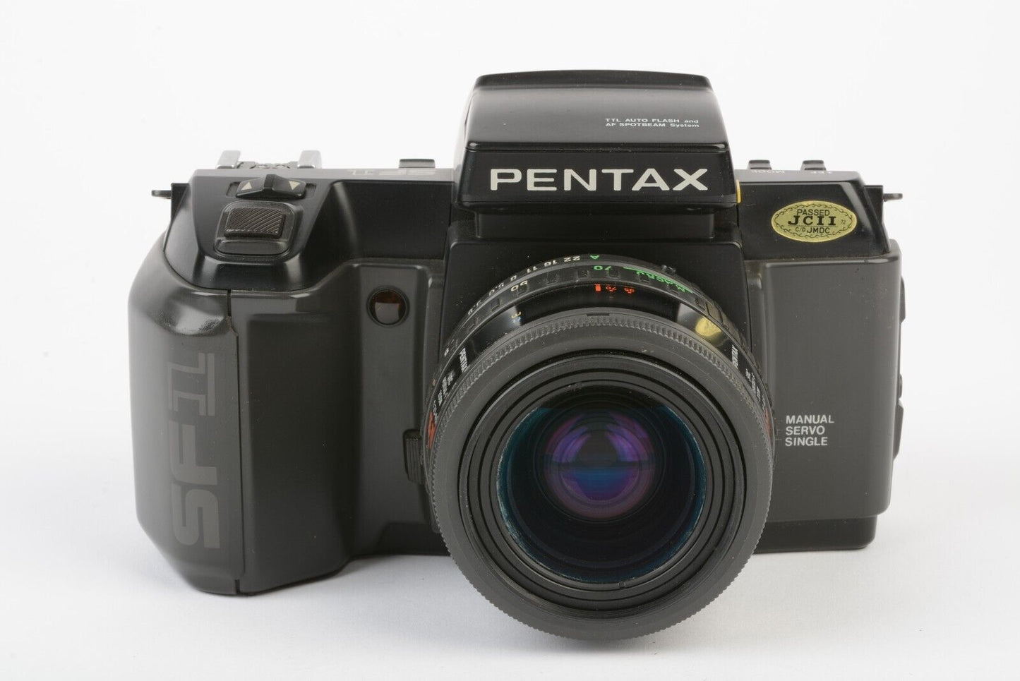 EXC++ PENTAX SF-1 35mm CAMERA w/AF 35-70mm F3.5-4.5 ZOOM, CASE, CAP, SKY, MANUAL