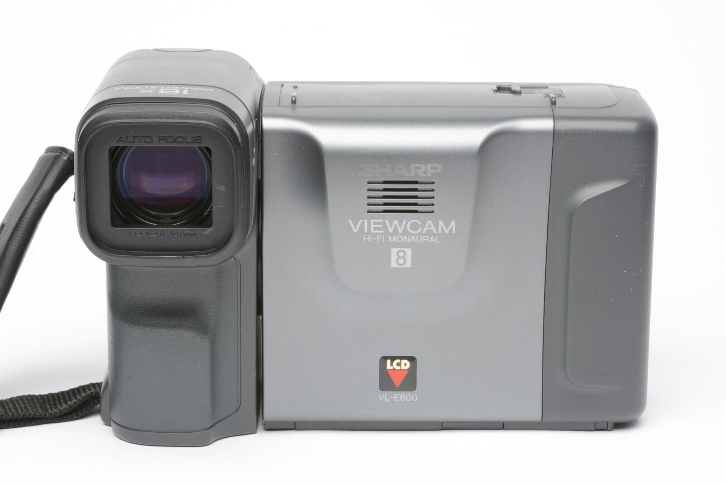 EXC++ SHARP VL-E600U Hi 8 8mm VIDEO 8 VIEWCAM CAMCORDER, AC/CHARGER, CASE, AV