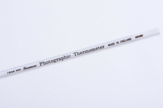 Very Clean & Tested 60-120 Degree F Brannan Photo Glass Thermometer, Boxed 9"