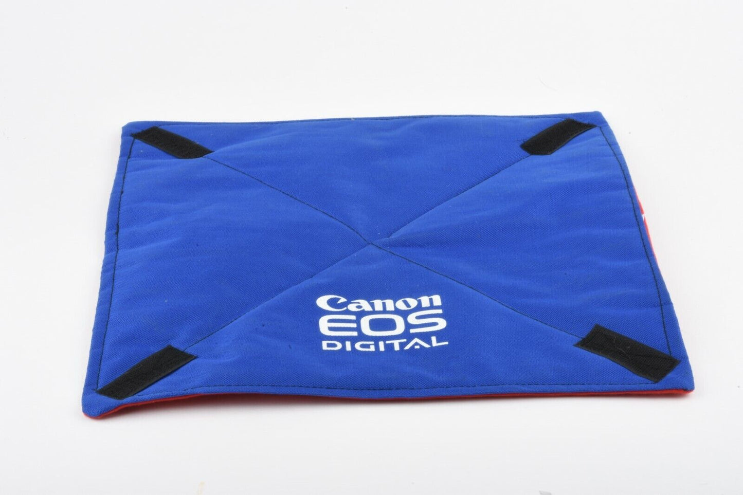 EXC++ GENUINE CANON BLUE/RED LENS WRAP ~14" x 14", NICE & CLEAN