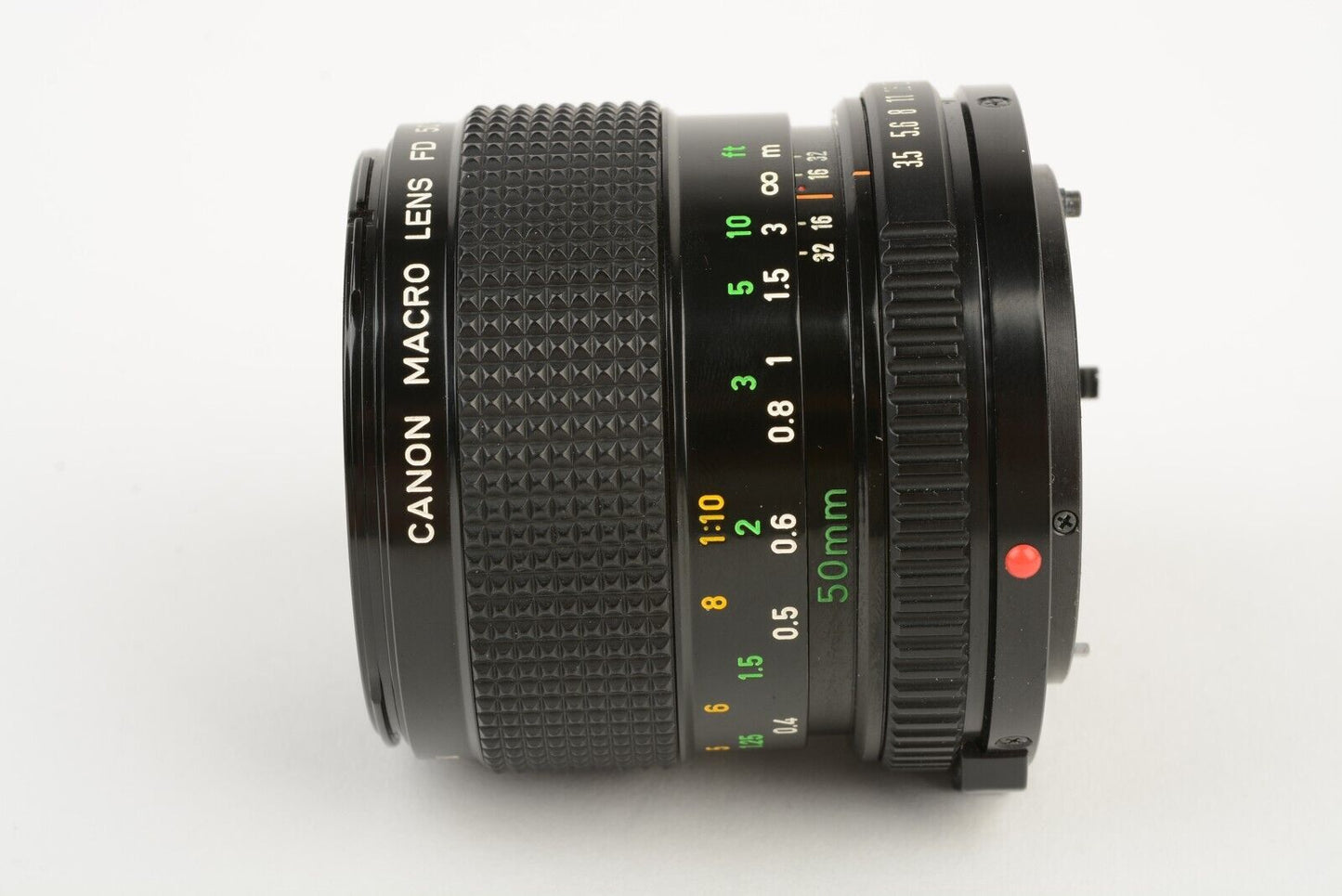 MINT- CANON FD 50mm f3.5 MACRO PRIME LENS, CAPS, SKY, CASE, VERY CLEAN, TESTED