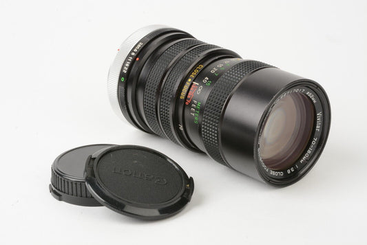 Vivitar 70mm-150mm f3.8 Close Focusing Zoom Lens, Canon FD Mount, w/Caps