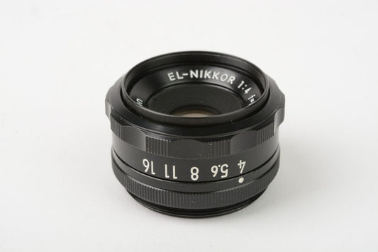 Nikon EL-Nikkor 50mm F4, Nice and Clean, Sharp, Case+Cap