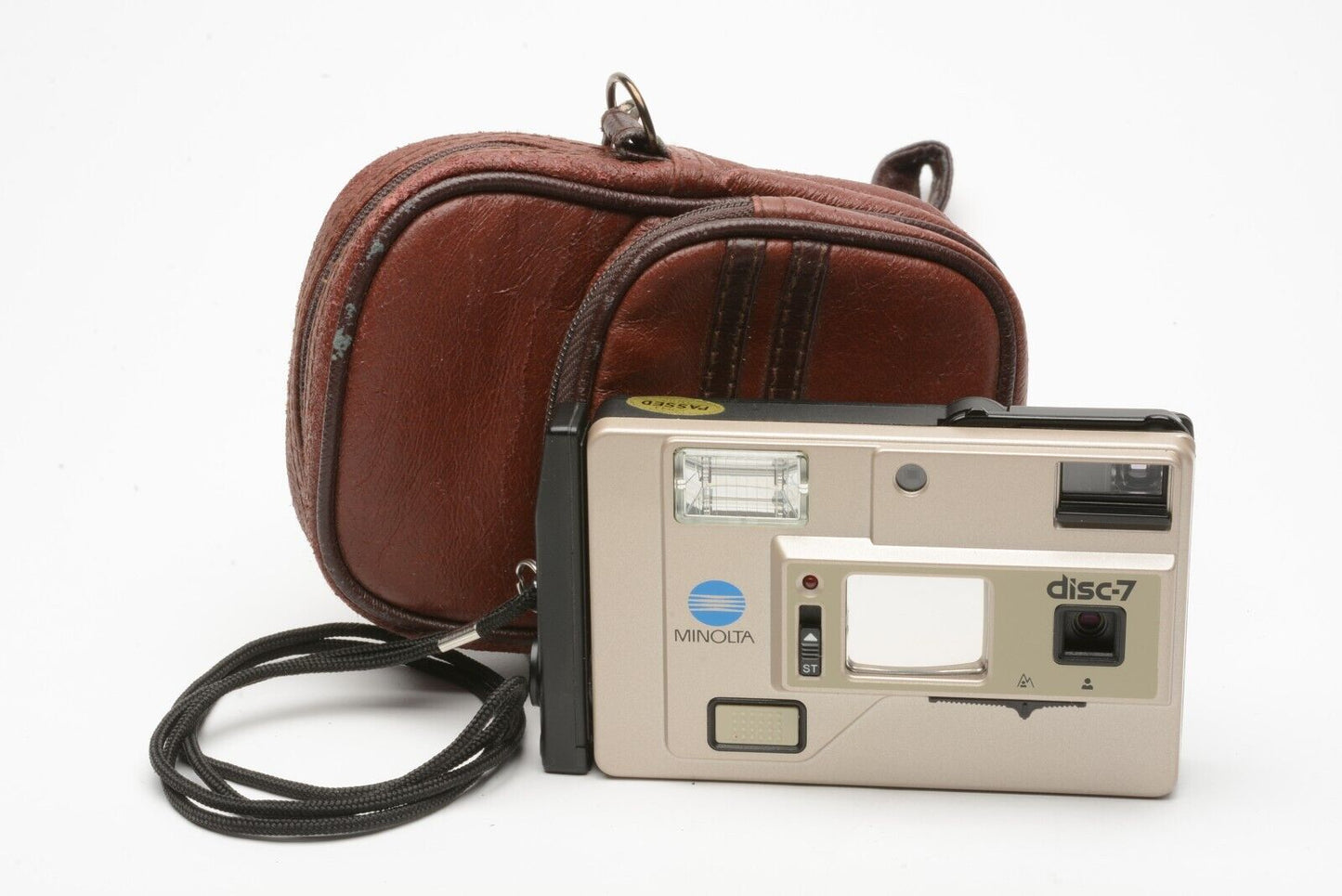 Vintage Minolta Disc Camera w/ case, strap, tested, works great