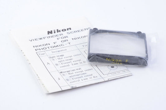 Nikon J Focusing Screen For Nikon F Series Camera, Boxed