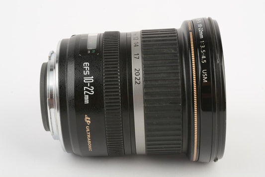 EXC+++ CANON EF-S 10-22mm f3.5-4.5 L LENS, CAPS, TESTED, CLEAN AND SHARP! BOXED