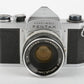 Pentax H3 35mm SLR w/Mamiya 50mm F2 prime lens, case, cap, strap, new seals