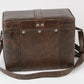 EXC++ VINTAGE FAUX LEATHER CAMERA CASE WITH "S" INSERT ~10.5 x 8" x 6" NICE!