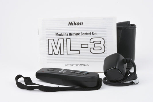 MINT- NIKON ML-3 REMOTE CONTROL SET, w/INSTRUCTIONS, BARELY USED