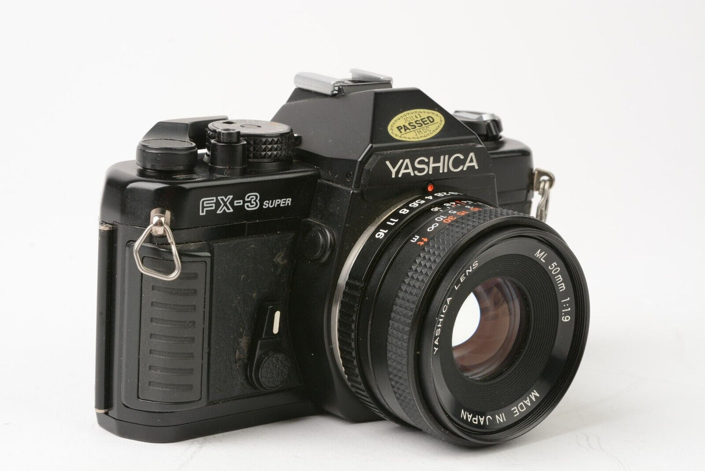 EXC++ YASHICA FX-3 35mm SLR w/50mm F1.9 ML LENS, CAP+STRAP+GOOD SEALS, TESTED