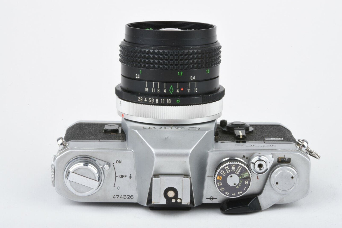 Canon FTb QL 35mm SLR Body w/28mm F2.8 wide lens, strap, cap, new seals