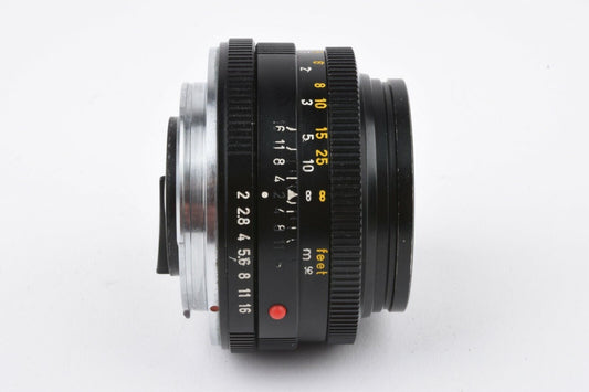 Leica Leitz Wetzlar 50mm F2 Summicron-R Lens (Germany), +Hood, Cap, Sharp!
