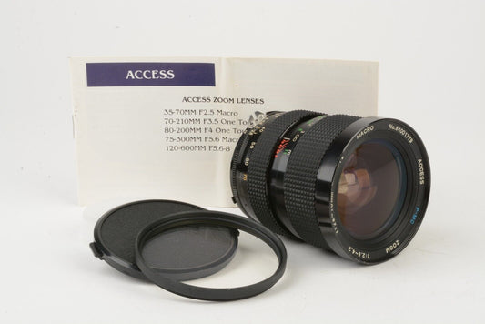 EXC. ACCESS P-MC 28-70mm f2.8-4.2 MACRO ZOOM LENS FOR NIKON AI-S MOUNT, CAPS+UV