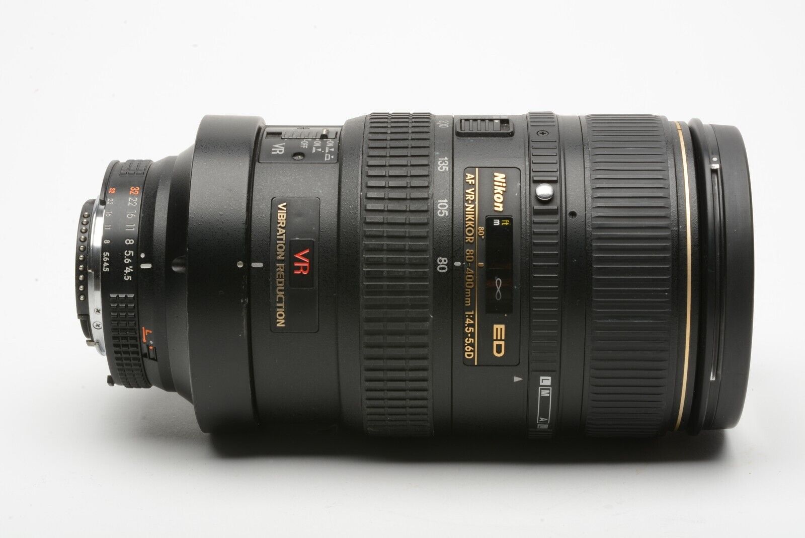 EXC++ NIKON NIKKOR AF 80-400mm f4.5-5.6 D ED VR ZOOM, CLEAN & SHARP +UV  +HOOD