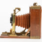 Gorgeous Orionworks 2C 9x12cm Tropen Teak Camera w/ Brass&Brown Elbows + Holders