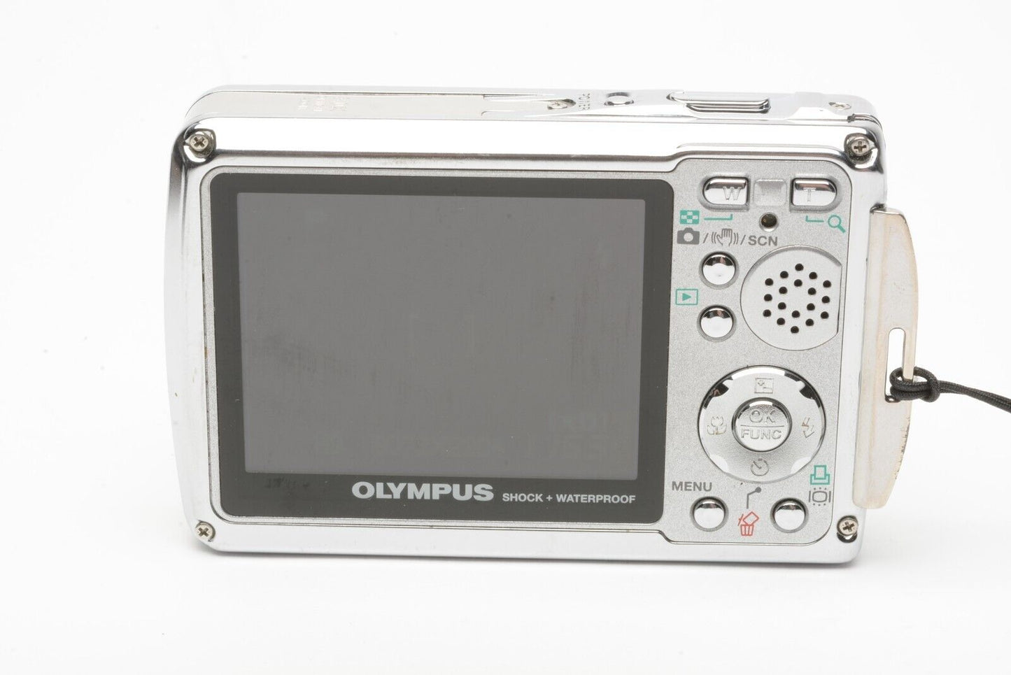 EXC++ OLYMPUS 725SW 7.1MP WATER/SHOCK PROOF DIGITAL, 2BATTS, CHARGER, CASE, NICE DIGITAL