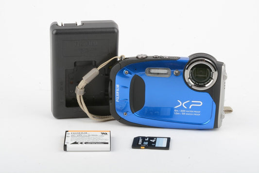 Fujifilm waterproof XP65 16MP Digital point&shoot digital camera (Blue) clean, tested