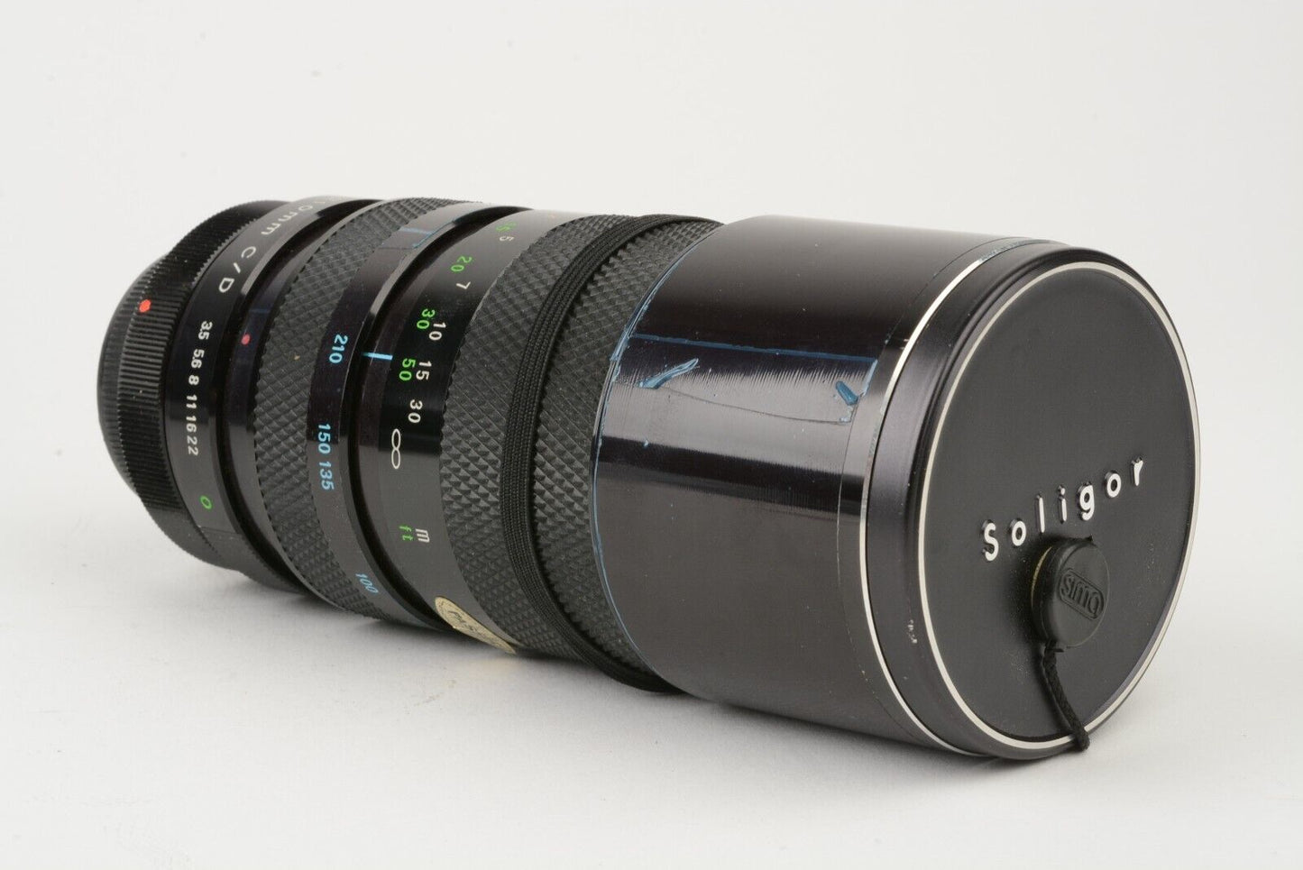 Soligor 70-210mm F3.5 Lens Canon FD Mount, Caps + Case, Nice!