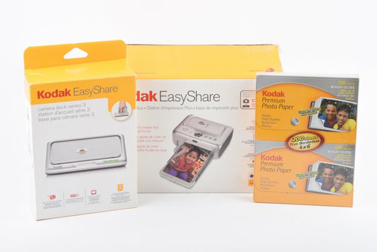 NIB Kodak EasyShare Printer Dock Plus CX6000/7000, DX6000/7000, LS600/700 + Paper