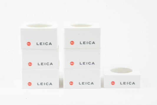 7X Genuine Leica R Lens Display Stands 2" & 2.5" Diameters, Nice & Clean