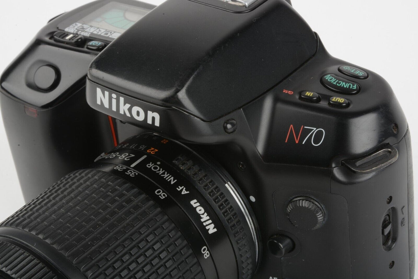 EXC++ NIKON N70 35mm SLR w/28-80mm F3.5-5.6D ZOOM LENS, STRAP+MANUAL+UV TESTED