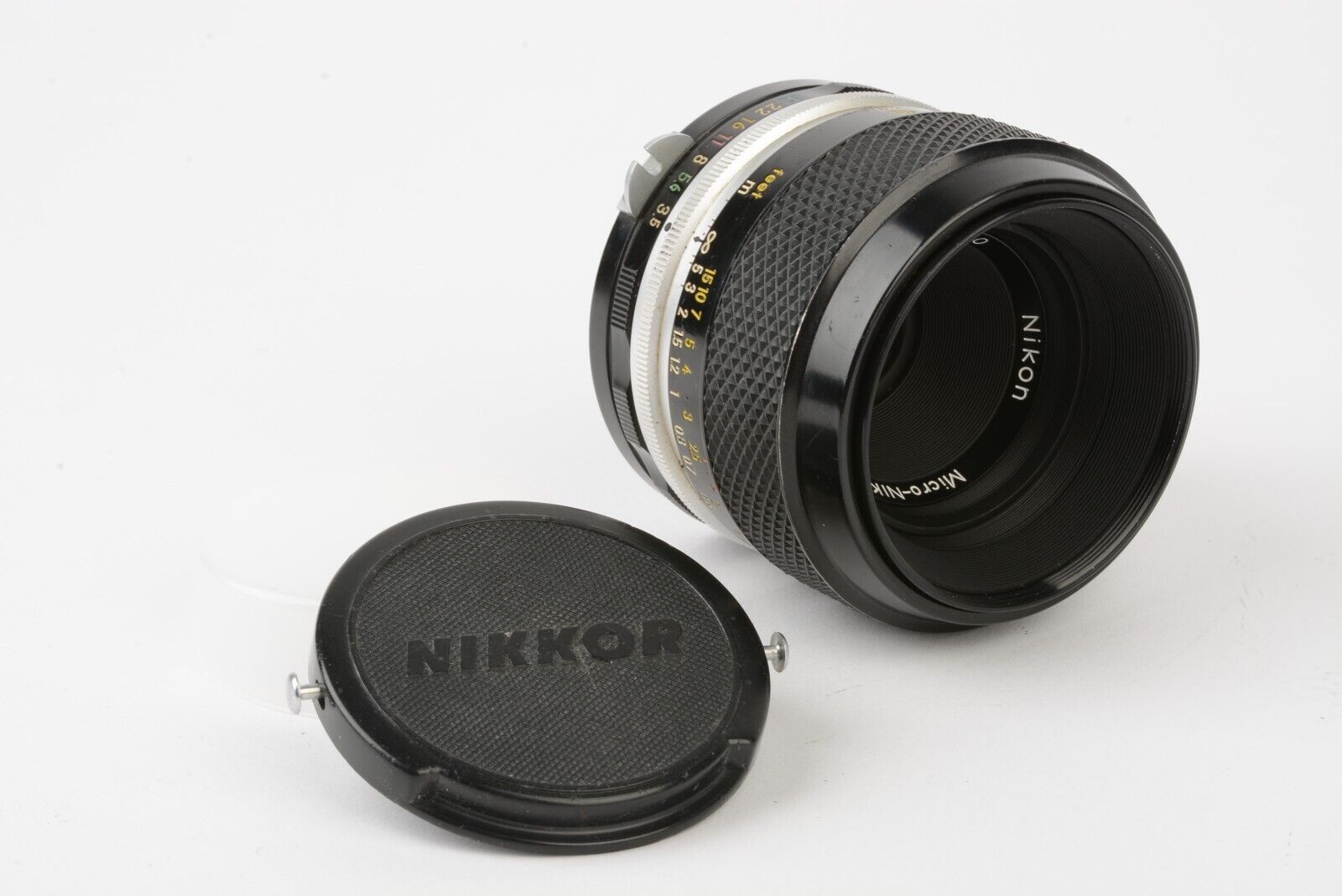 EXC++ NIKON MICRO-NIKKOR-P 55mm f3.5 NON-AI MOUNT MF CLOSE-UP LENS, CAPS,  SHARP!