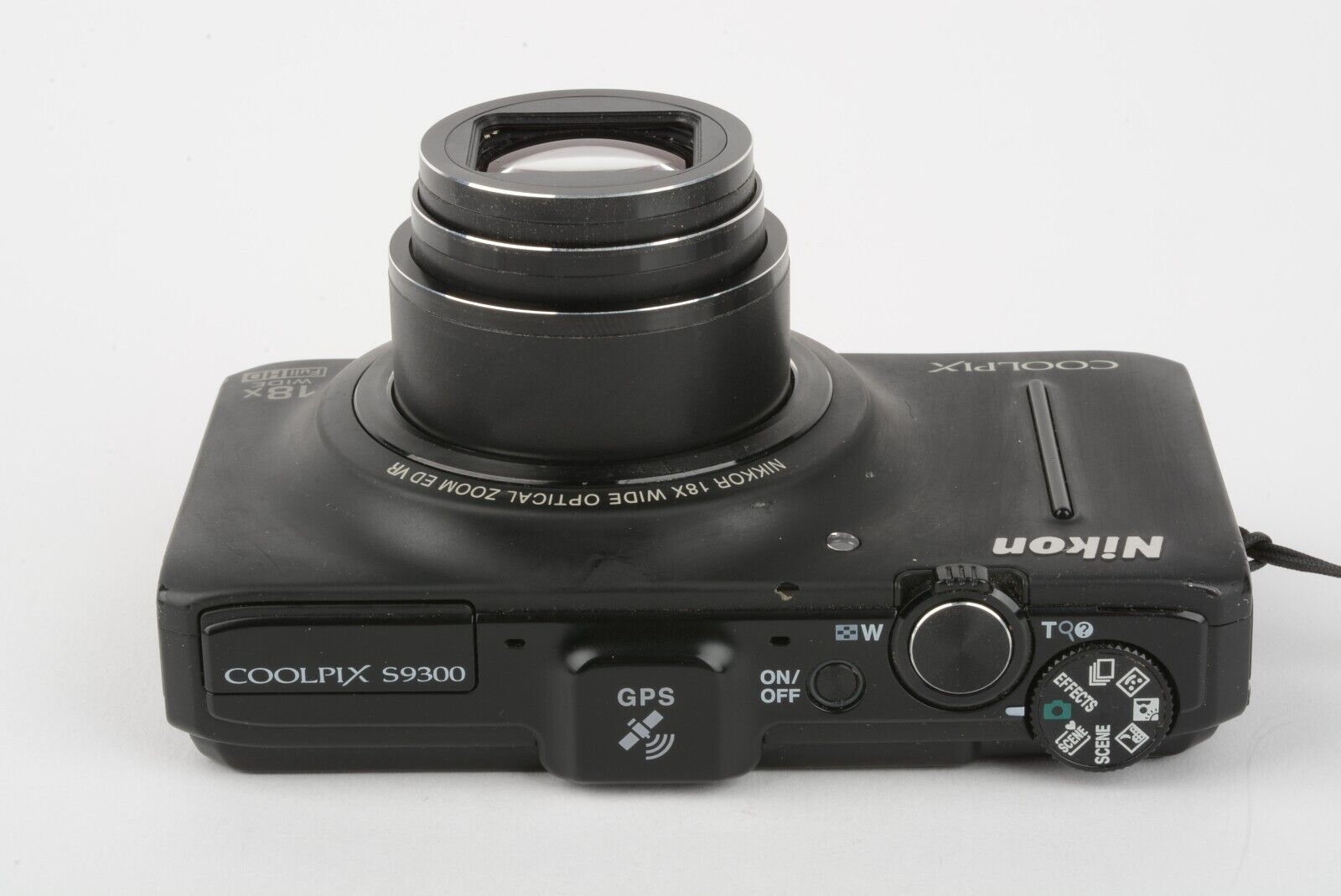 EXC++ NIKON S9300 BLACK DIGITAL CAMERA w/18X WIDE HD LENS, BATT+