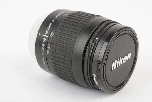 Nikon Nikkor AF 28-80mm F3.3-5.6G Lens, UV Filter, tested, very clean!