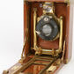Gorgeous Orionworks 2C 9x12cm Tropen Teak Camera w/ Brass&Brown Elbows + Holders