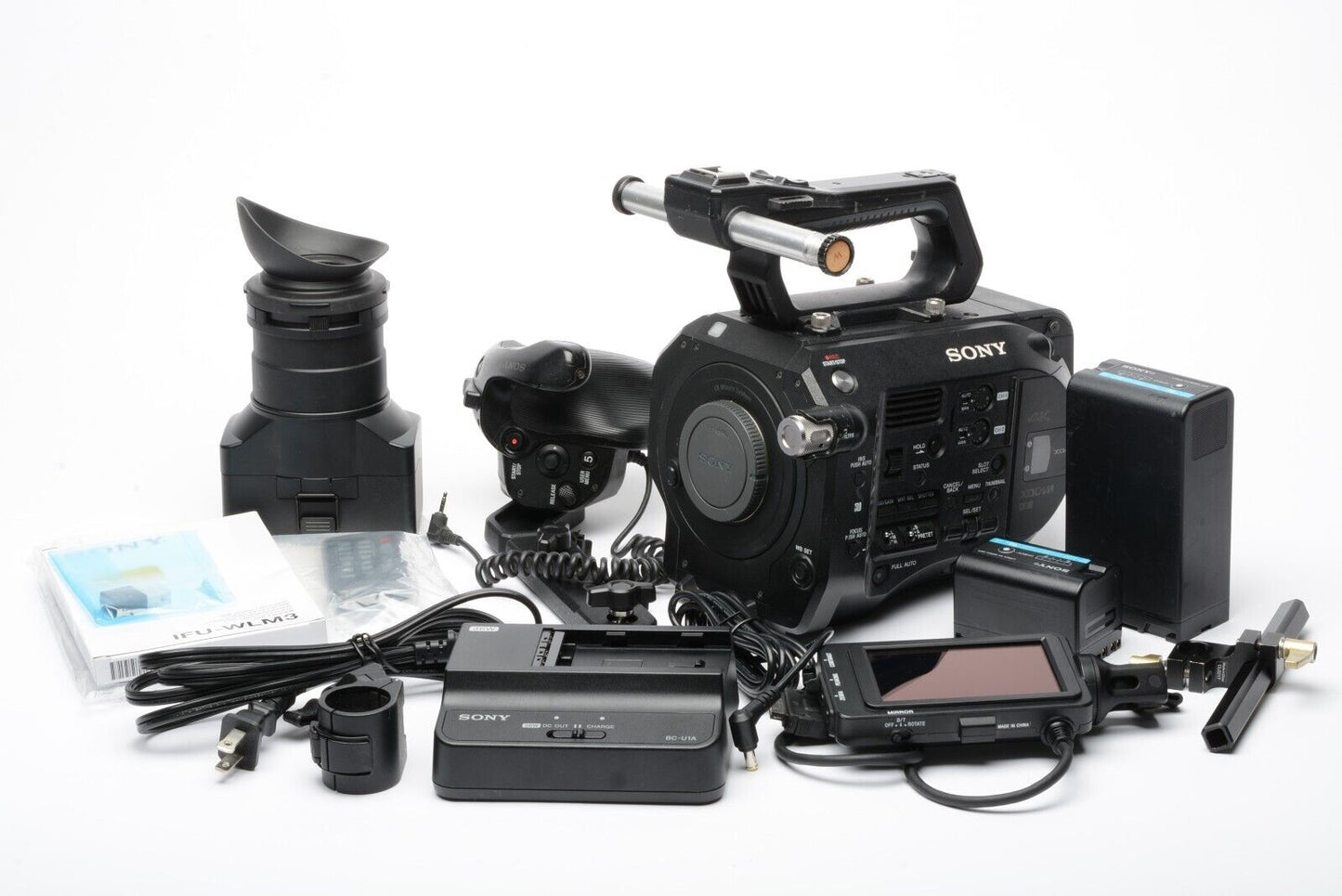 EXC++ SONY PXW-FS7 MARK 1 4K VIDEO, MONITOR, FINDER, 2BATTS, HANDLE, LAN 1182HRS