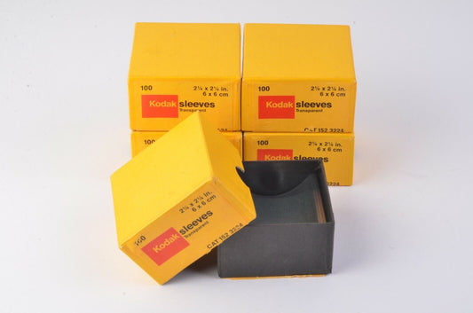 KODAK 2 1/4 x 2 1/4 TRANSPARENCY SLEEVES 6x6cm CAT 152-3224 (TOTAL ~450 SLEEVES)