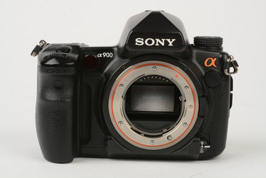 EXC++ SONY a900 24.6MP DSLR BODY, BATT+CHARGER+4GB CF+RRS PLATE 19K ACTS, NICE