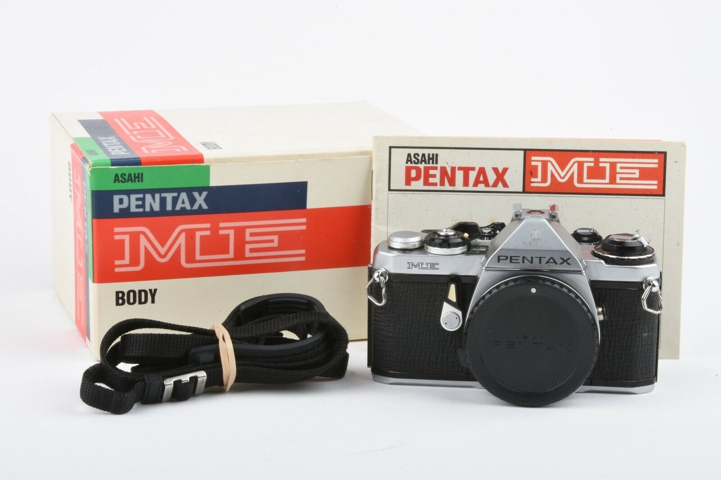 EXC++ CLA'D PENTAX ME 35mm BODY ONLY, MANUAL, STRAP, BOX, NEW SEALS, 6M WARRANTY