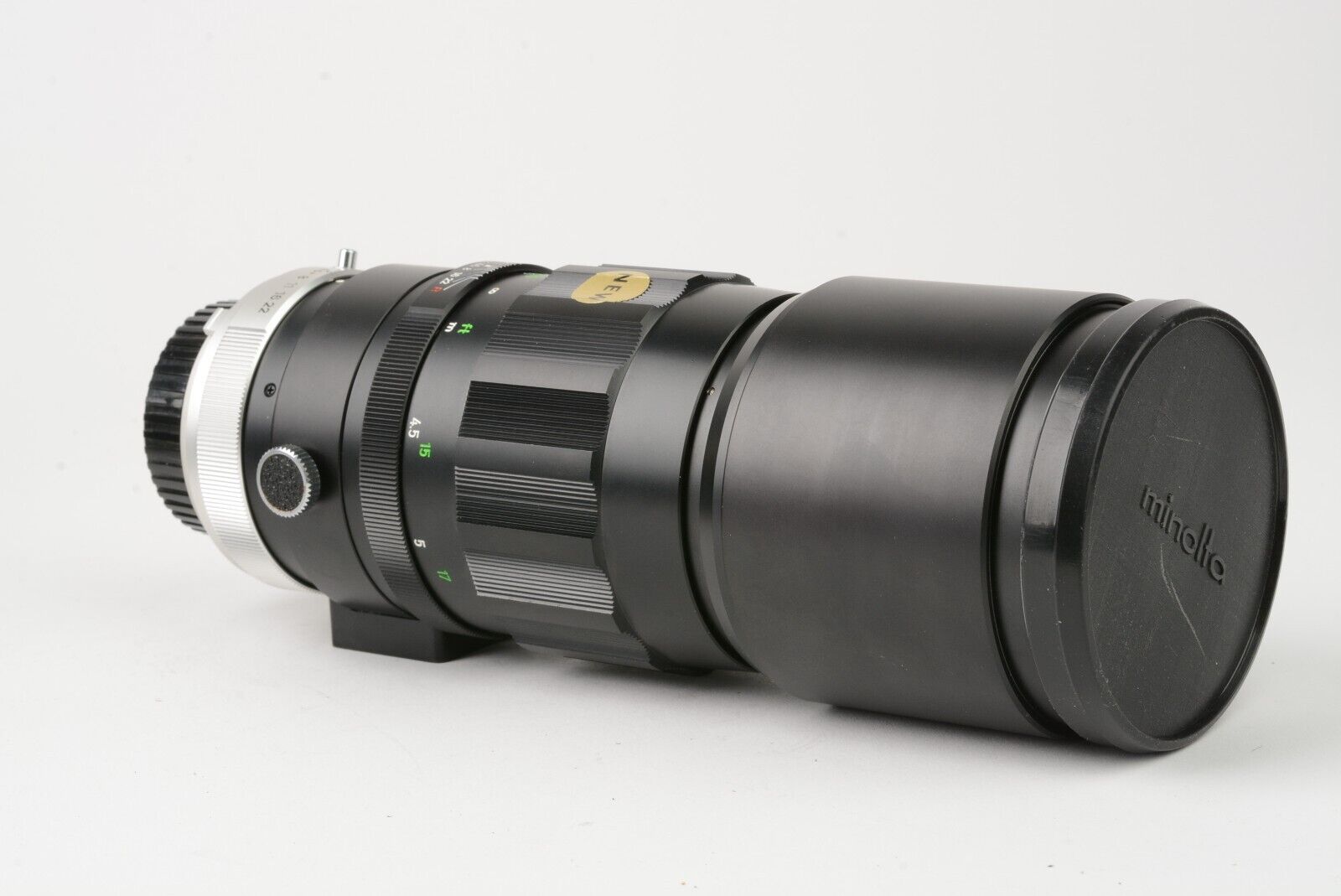 MINT- MINOLTA MC TELE ROKKOR HF 30cm (300mm) F4.5 LENS, CASE+UV+CAPS, CLEAN!