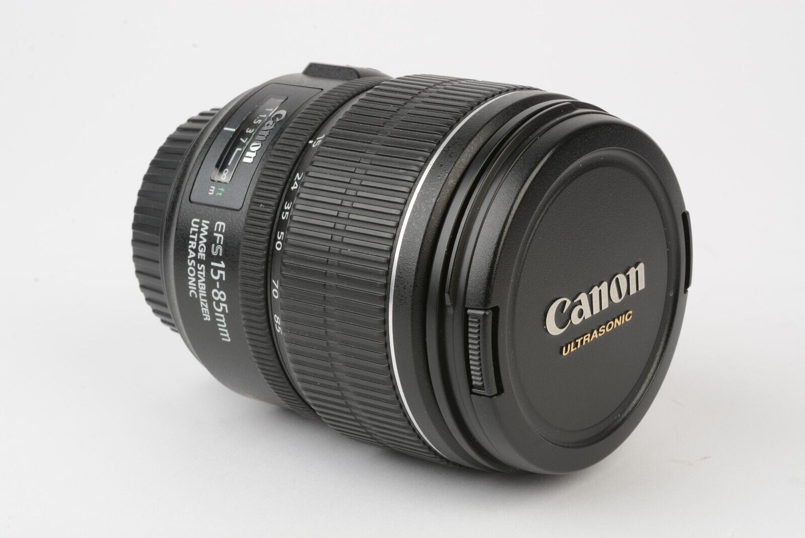 MINT CANON EFS 15-85mm F3.5-5.6 IS USM ZOOM LENS, VERY CLEAN+POUCH