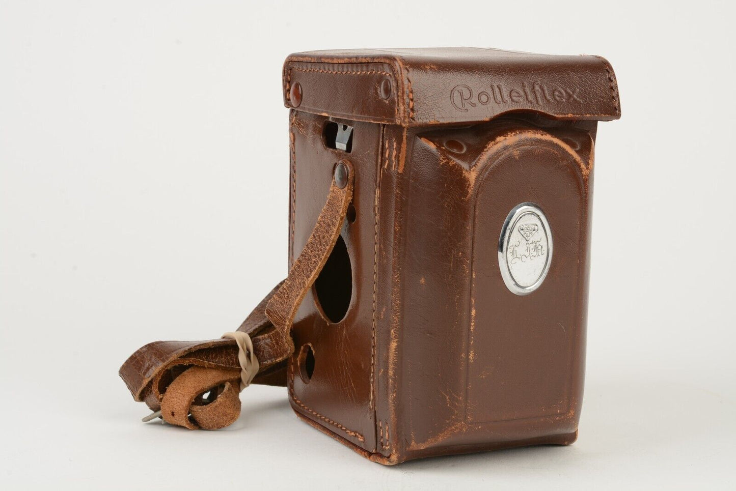 EXC++ ROLLEIFLEX 2.8D LEATHER EVEREDAY CASE w/STRAP, VERY CLEAN CONDITION
