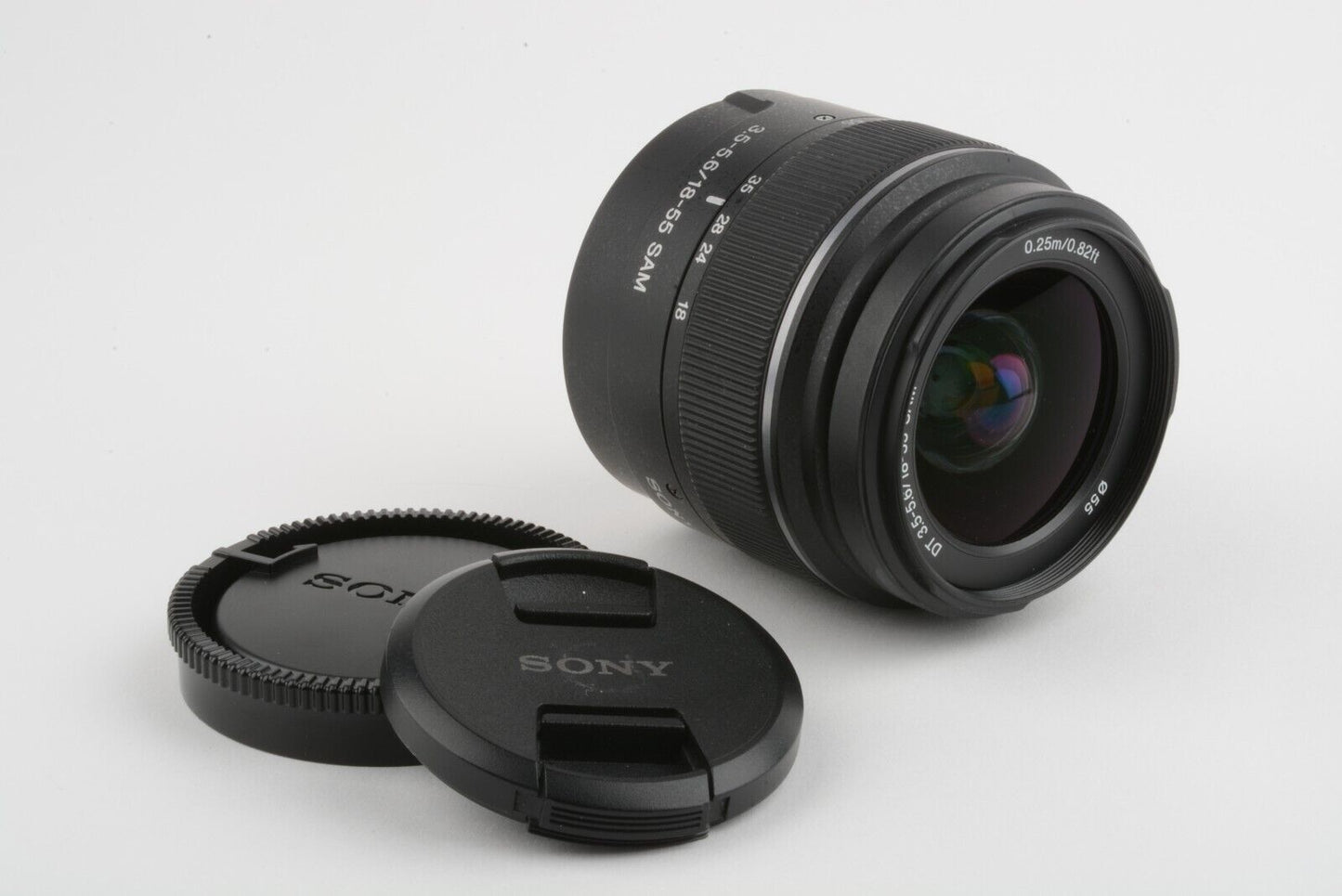 EXC++ SONY 18-55mm F3.5-5.6 SAM SAL1855 ZOOM LENS, CAPS, CLEAN, TESTED