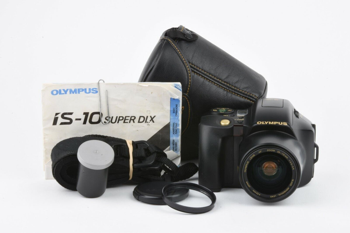 Olympus IS-10 Super DLX Date 35mm Point&Shoot w/28-110 4x zoom, manual, case, UV