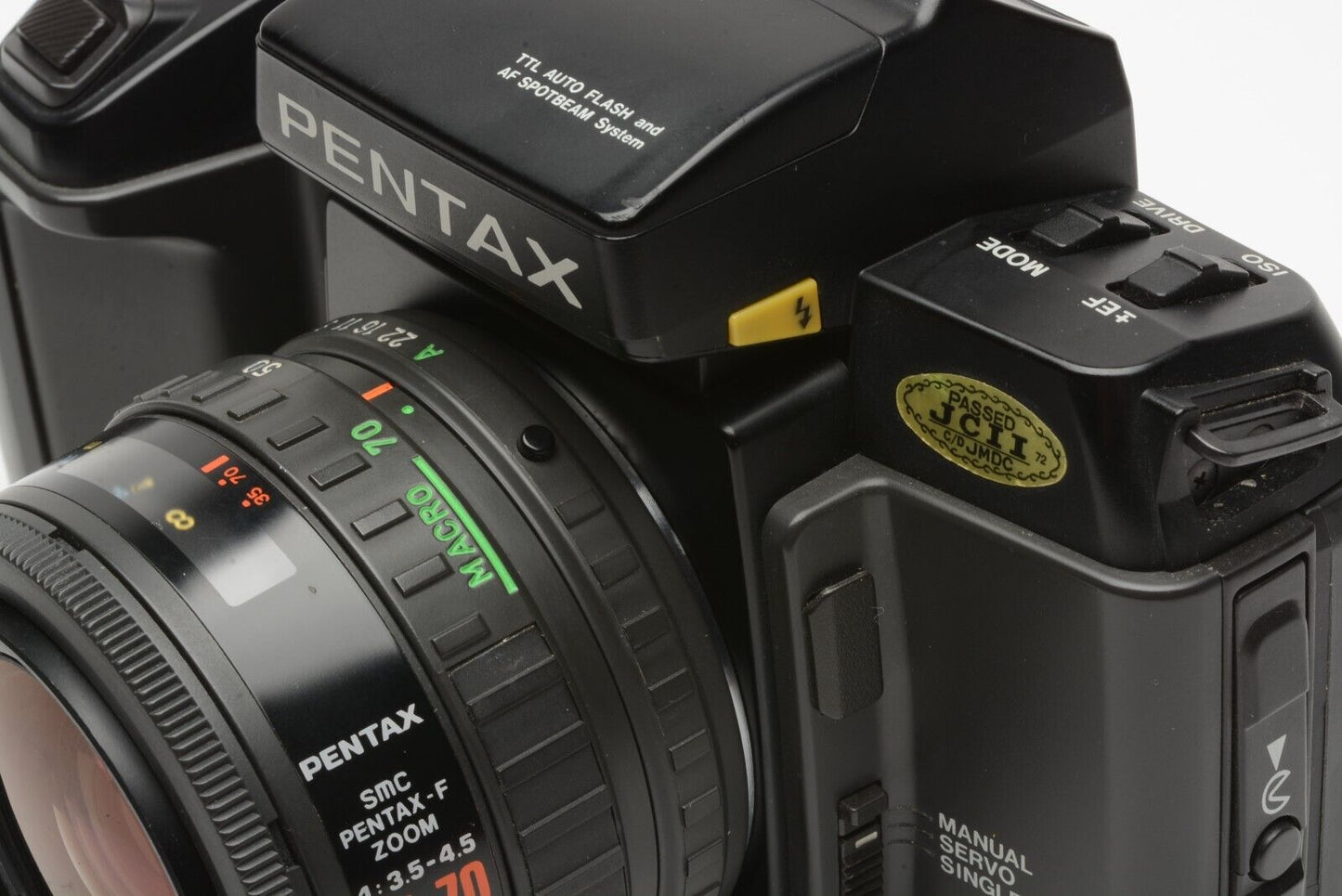 EXC+++ PENTAX SF-1 35mm CAMERA w/AF 35-70mm F3.5-4.5 ZOOM, CASE, CAP, 1A, STRAP