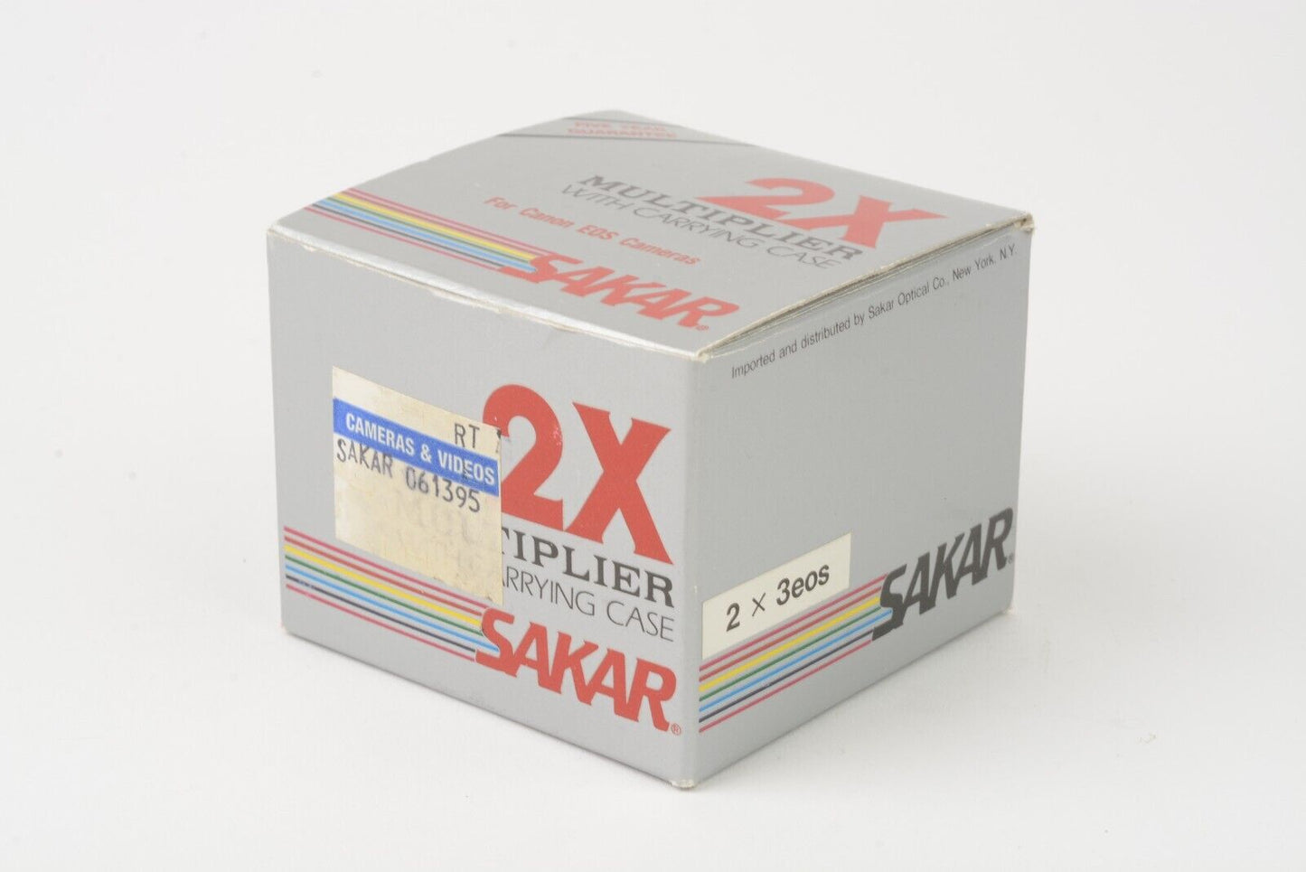 MINT BOXED SAKAR AF 2X TELE CONVERTER FOR CANON EOS EF MOUNT, CAPS, BOX, CLEAN