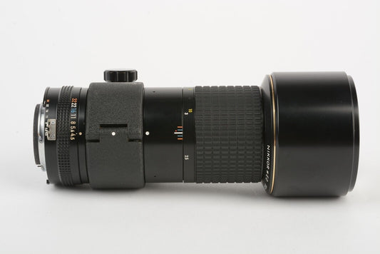 Nikon Nikkor*ED IF 300mm F4.5 AI-S Telephoto lens, collar, uv, caps, sharp