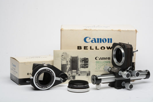 Canon Bellows FL, Caps, +Slide Duplicator +Mount Converter A, Very Clean