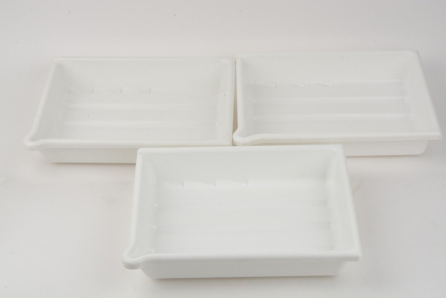 NEW SET OF 3 PATERSON 8x10 PRINT DEVELOPING TRAYS - WHITE - NEVER USED
