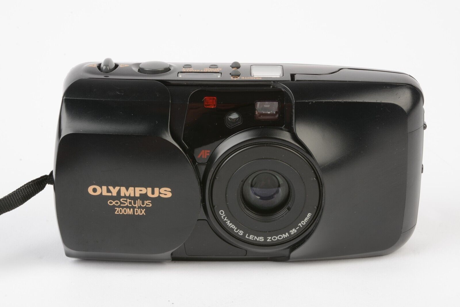 EXC++ OLYMPUS STYLUS ZOOM DLX 35mm CAMERA w/35-70mm ZOOM, STRAP